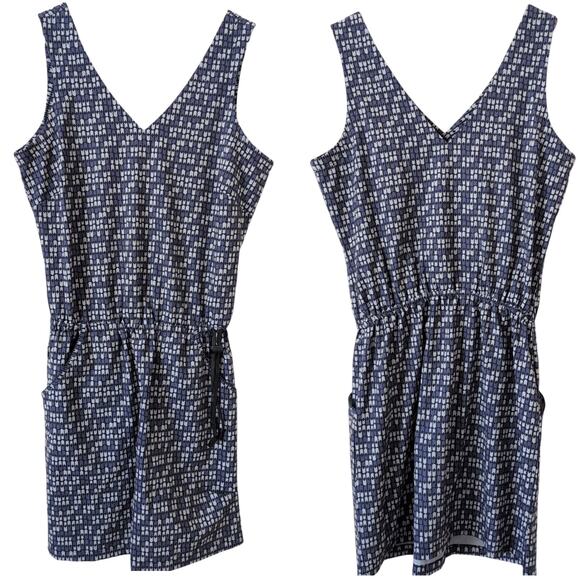Toad&Co Liv Dress Women's Size Small Blue Geometric Athletic Hiking Outdoor - Picture 1 of 6